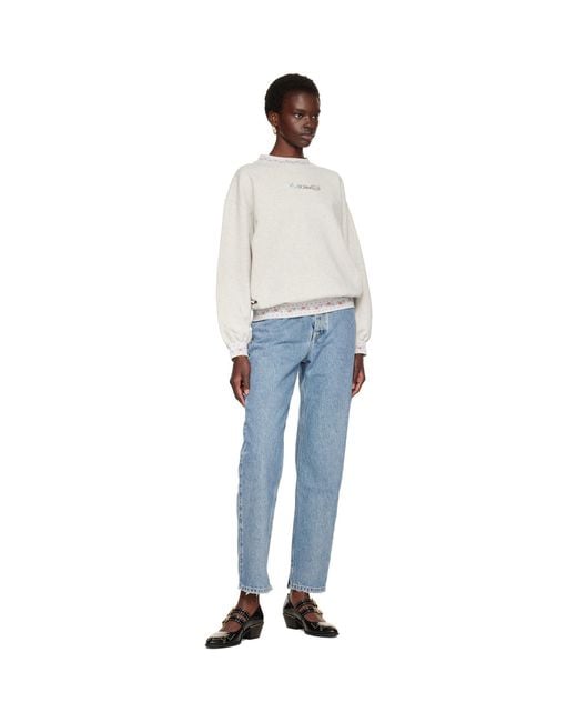 Chloé White Cotton Fleece Sweatshirt