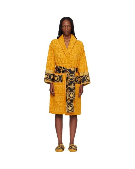 Versace Yellow 'I Heart Baroque' Bathrobe