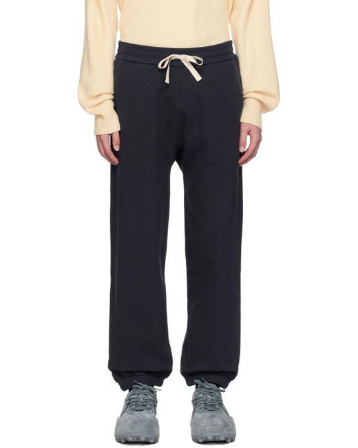 Pantalon de survêtement bleu marine à cordon coulissant Jil Sander pour homme en coloris Black