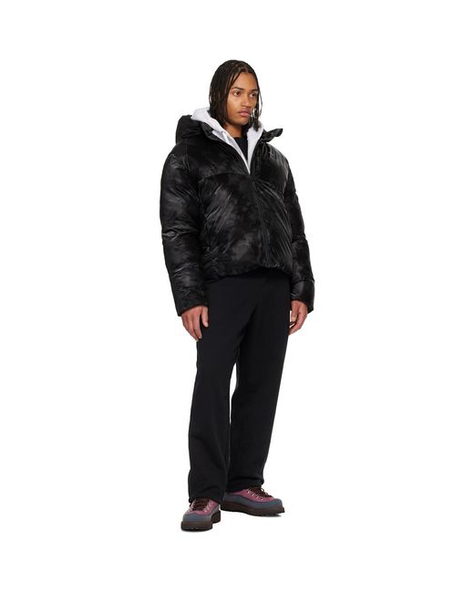 Dime Black Wavy Puffer Jacket for men