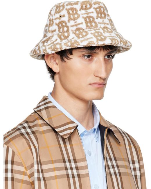 Burberry Brown Monogram Bucket Hat for men