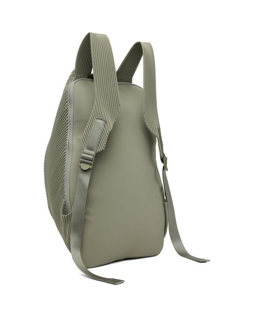 Homme Plissé Issey Miyake Green Homme Plissé Issey Miyake Pleats Backpack for men