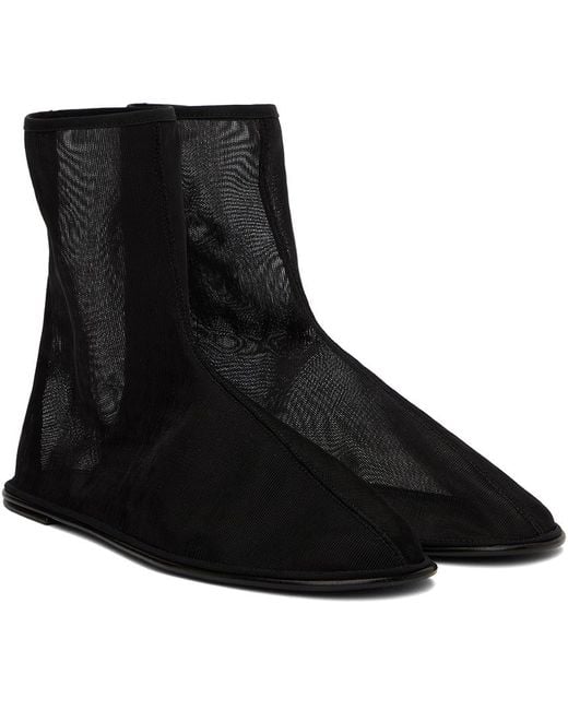 The Row Black Sock Boots