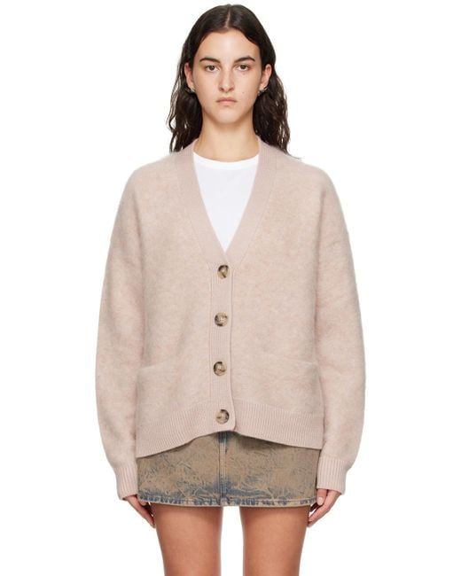 Acne Natural Pink Fluffy Cardigan