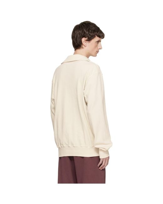 Les Tien Natural Off- Banded Polo for men