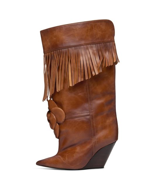 Abra Brown Rose Tall Boots
