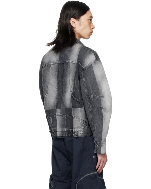 Eckhaus Latta Black 'El Jacket Redux' Denim Jacket for men