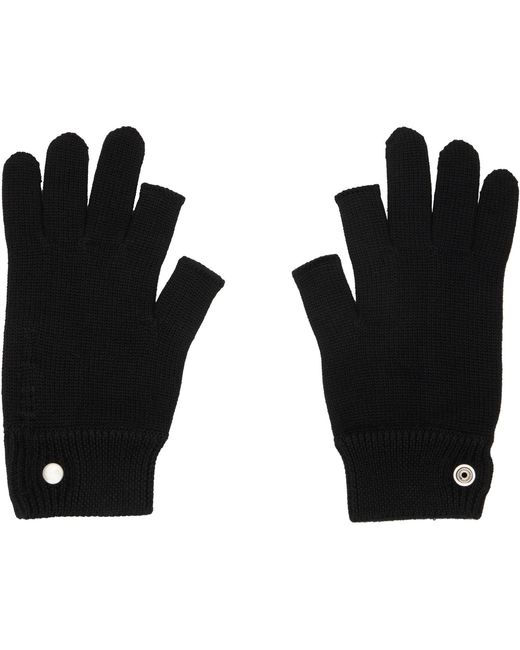 Rick Owens Black Tower Touchscreen Gloves