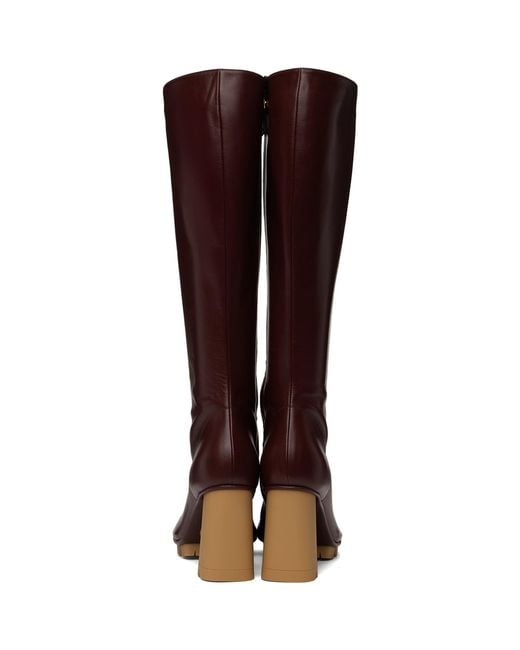 Bottega Veneta Brown Burgundy Shore Boots