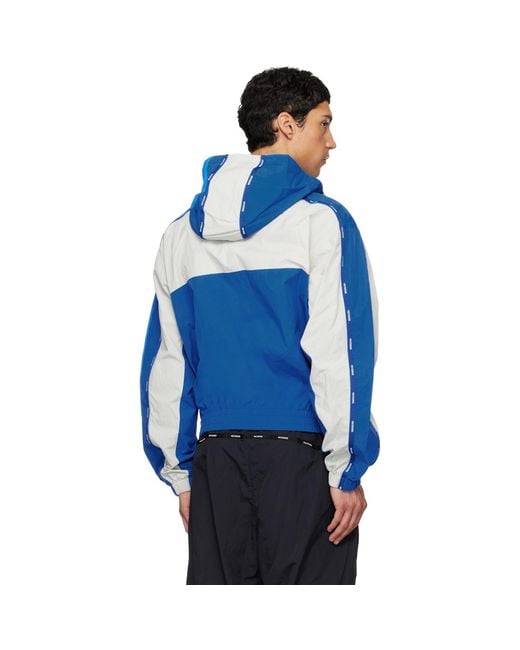 we11done Blue Logo Tape Track Jacket for men