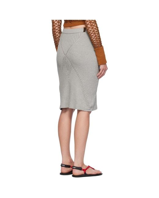 Isa Boulder Gray Kite Midi Skirt