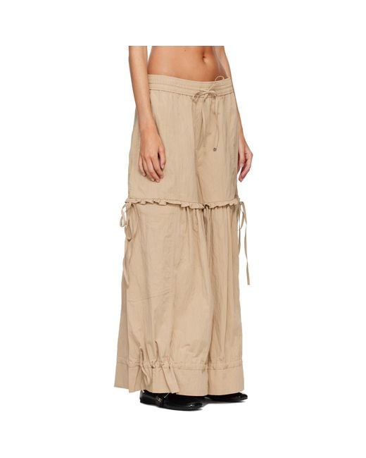 Ganni Natural Washed Cotton Balloon Trousers