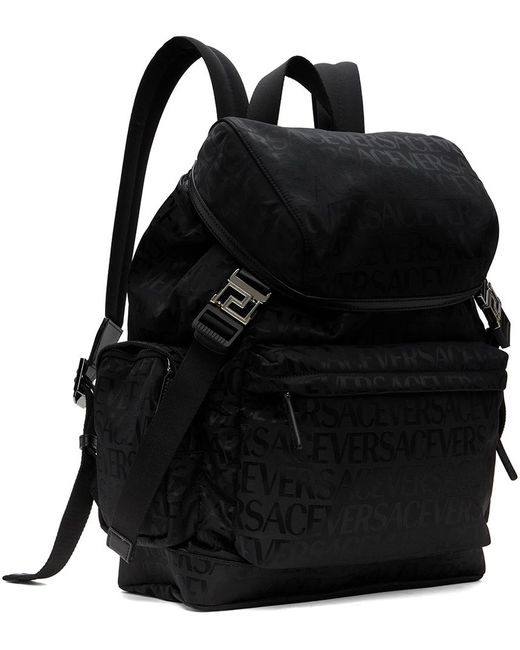 Versace Black '' Allover Neo Backpack for men