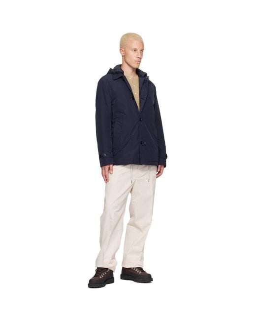 Moncler Blue Evrine Hooded Down Parka Jacket for men