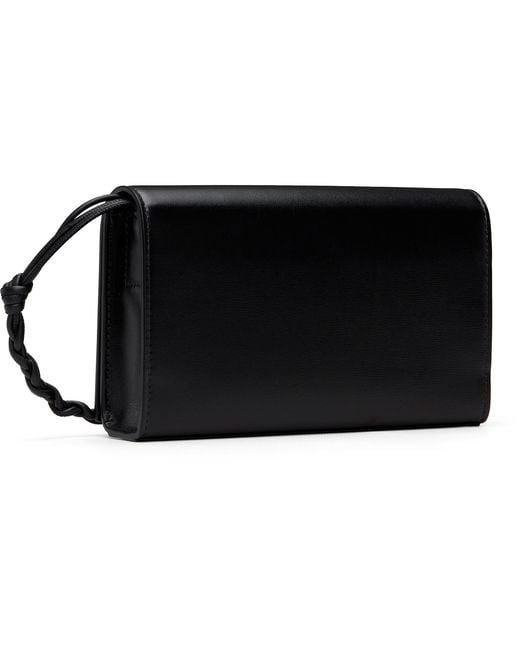 Jil Sander Black Strap Tangle Wallet Bag