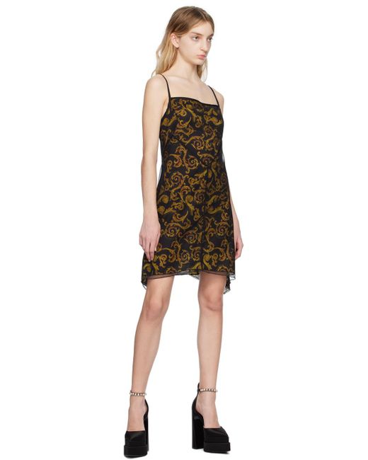 Versace Black Sketch Couture Mini Dress