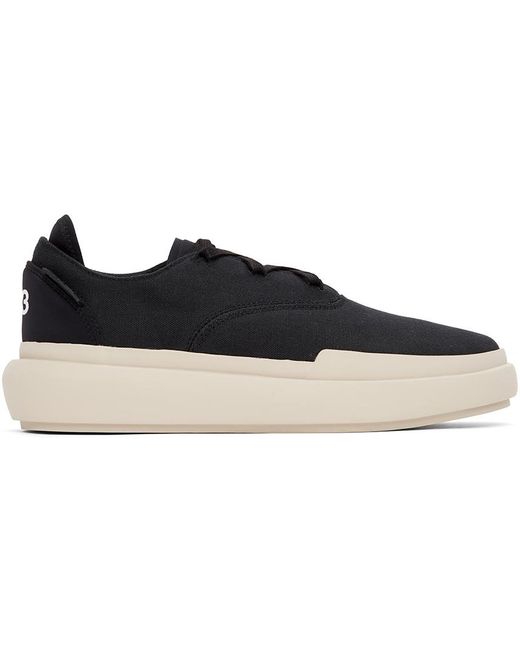 Y-3 Canvas Ajatu Court Formal Sneakers in Black for Men - Lyst