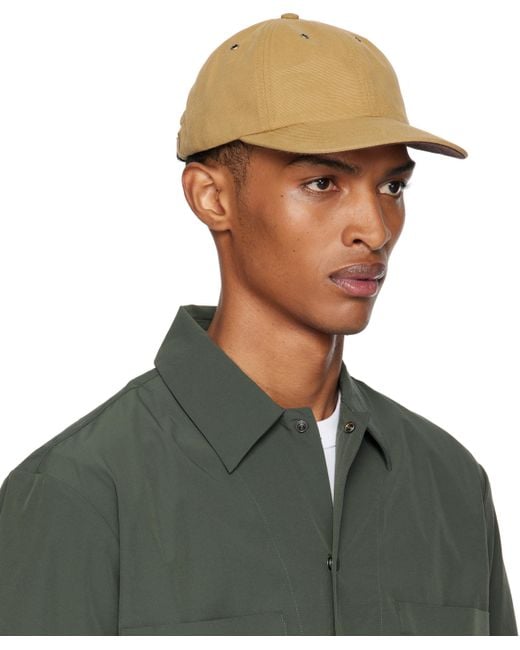 Norse Projects Green Tan Canvas 6-Panel Cap for men