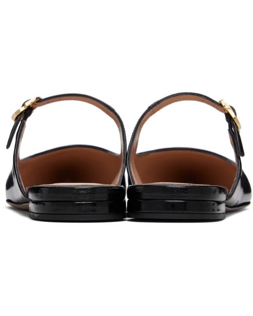 Gianvito Rossi Black Ribbon Jane Slide Loafers