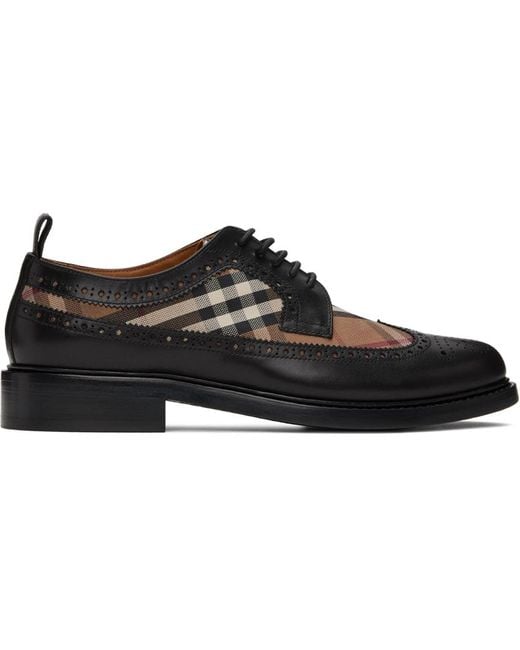 Burberry Black Vintage Check Derbys for men