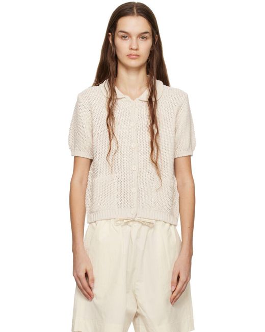 NOTHING WRITTEN Off-white Ami Cardigan in Natural | Lyst