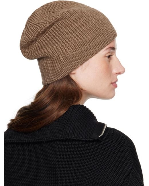 Courreges Black Taupe Ac Light Wool Beanie
