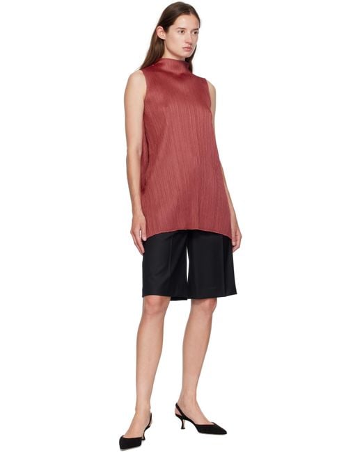 Pleats Please Issey Miyake Red Lamp Shade Top