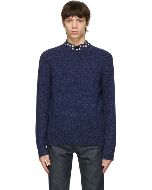 A P C ウール ブルー Marcus セーター カラー ブルー メンズ Lyst