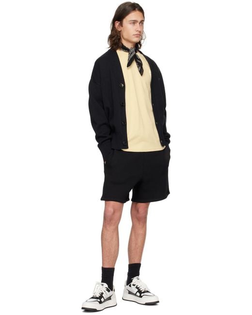 AMI Black Ami De Cœur Shorts for men