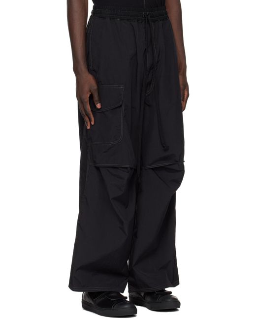 Nicolas Andreas Taralis Black Loose Thread Trousers for men