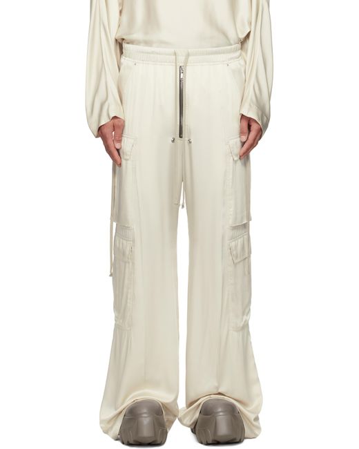 メンズ Rick Owens オフホワイト Hollywood Cargobelas カーゴパンツ Natural
