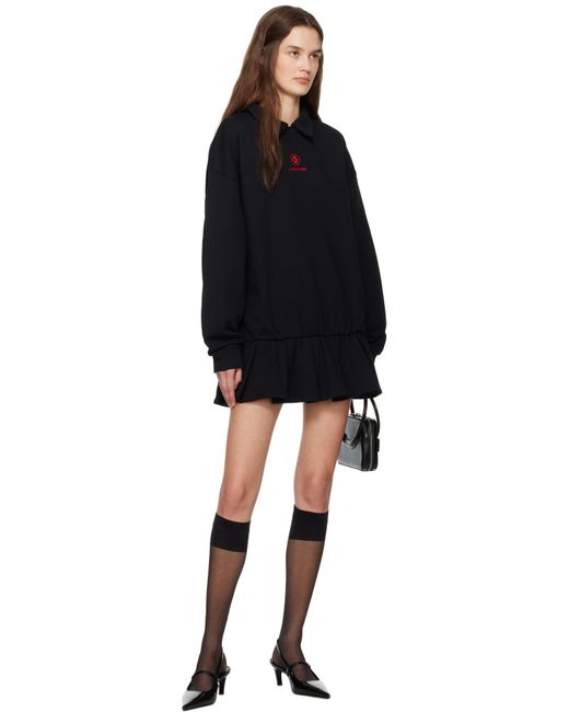 Robe Courte Décontractée Noire À Col Classique ShuShu/Tong en coloris Black