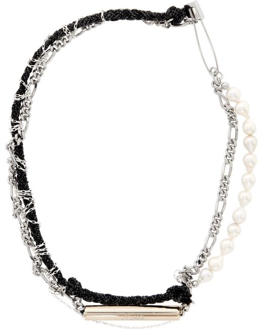 メンズ Magliano ホワイト New Mess Of A Necklace ネックレス Black