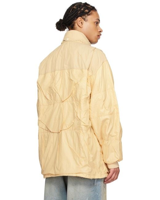 Our Legacy Natural Yellow Exhaust Puffa Jacket for men