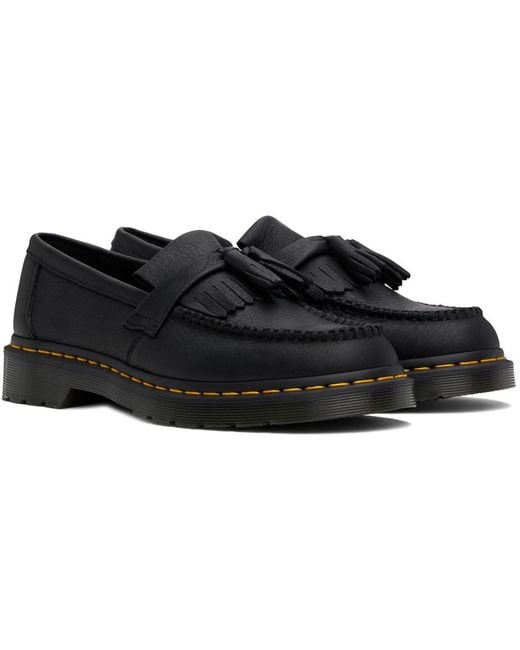 Dr. Martens Black Adrian Stitch Loafers for men