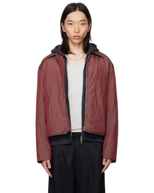 Our Legacy Red Burgundy Slight Jacket for men