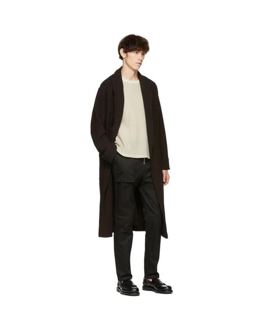 Mens wool robe coat hot sale