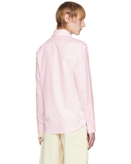 Simone Rocha Pink Beaded Collar Shirt for men
