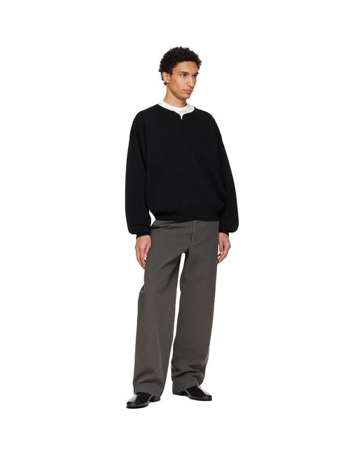 Fear Of God Gray Garment Dyed Cotton Casual Trousers for men