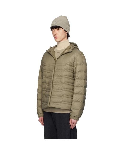 Moncler Brown Khaki Cp Archivio Creativo Aleso Down Jacket for men
