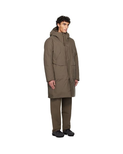 Veilance Black Taupe Sorin Down Parka for men