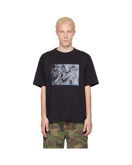 Arc'teryx Black Kragg Cotton Lithographica S/S T-Shirt for men