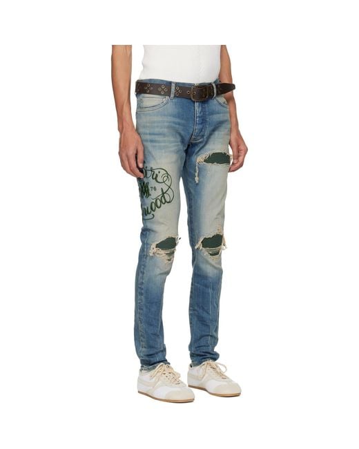 Amiri Blue Hollywood' Mx1 Jeans for men