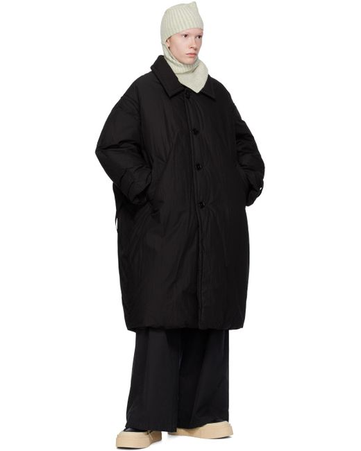MM6 by Maison Martin Margiela Black Insulated Coat for men
