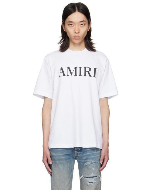 メンズ Amiri ホワイト Core ロゴプリント Tシャツ White