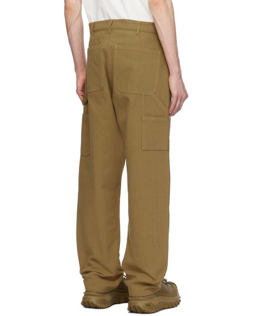 Pantalon brun à panneau aux genoux - moncler x roc nation Moncler Genius pour homme en coloris Green