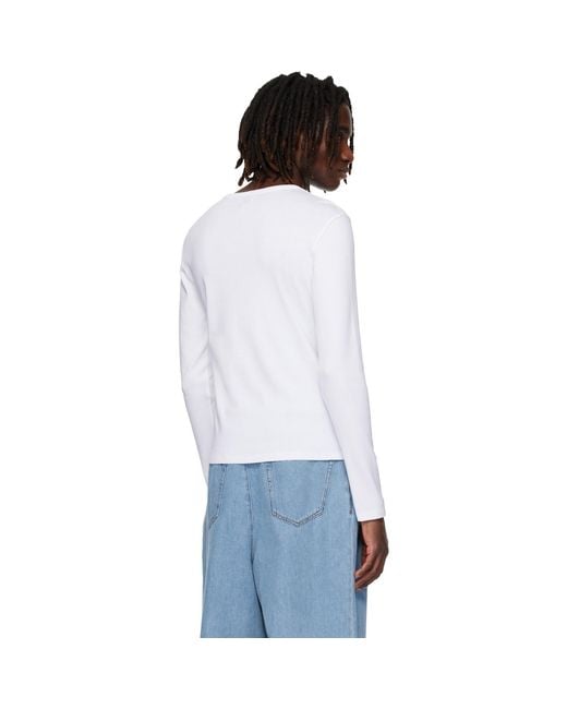 Rhude Black Logo Ls Henley for men