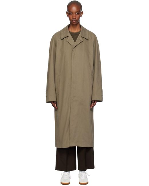Filippa K Black Taupe Cotton Gabardine Car Coat