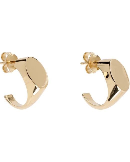 Maison Margiela Black Logo Reference Signet Earrings