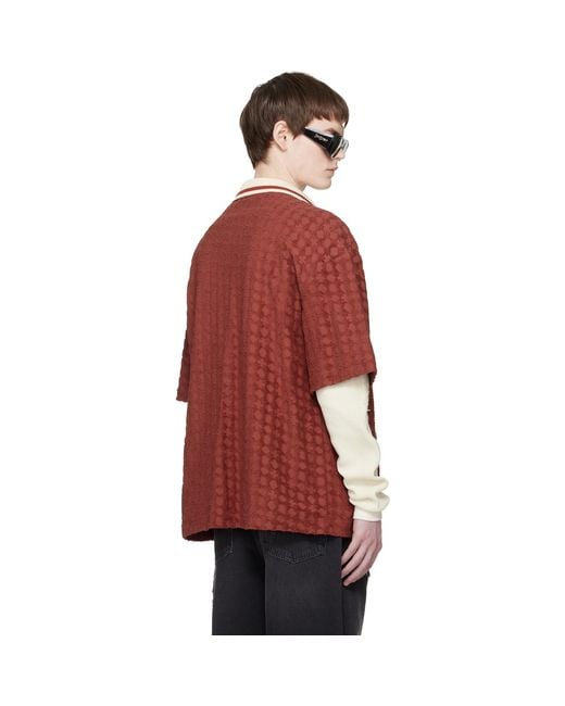 Amiri Red Ma 'Chateau' Oversized Shirt for men